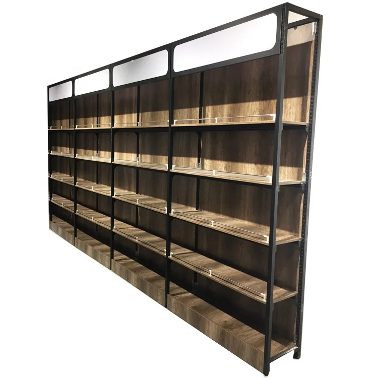 New style supermarket wooden shelf,gondola shelves for sale
