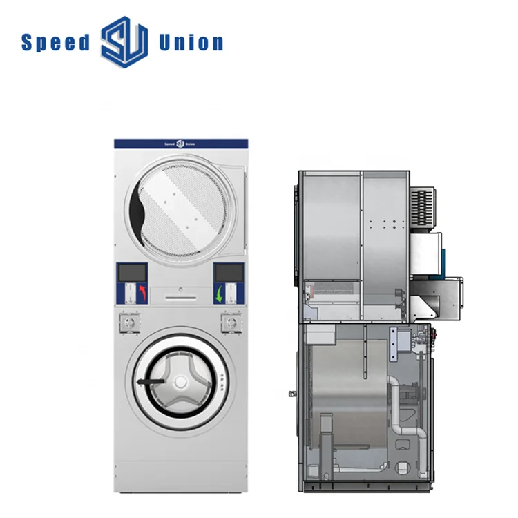Automatic 15kg industrial laundry all in one washer dryer
