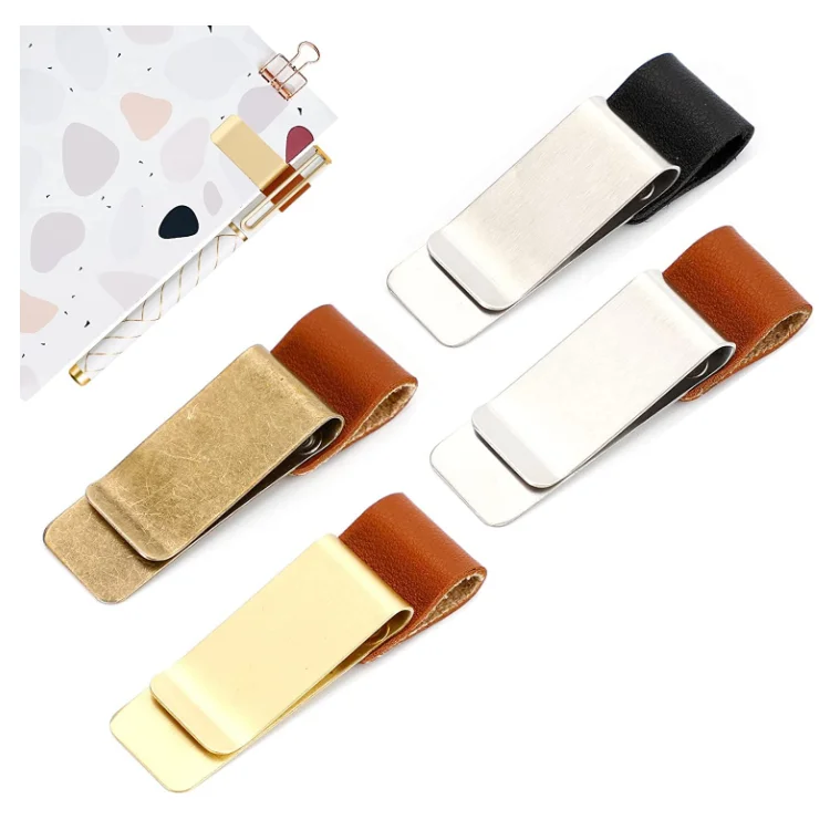 Pen Clip  Notebook Pen Loop Holder Notebooks PU Leather Pen Holder Pen Sleeve Pen Clips for Journal, Planner, Notebook