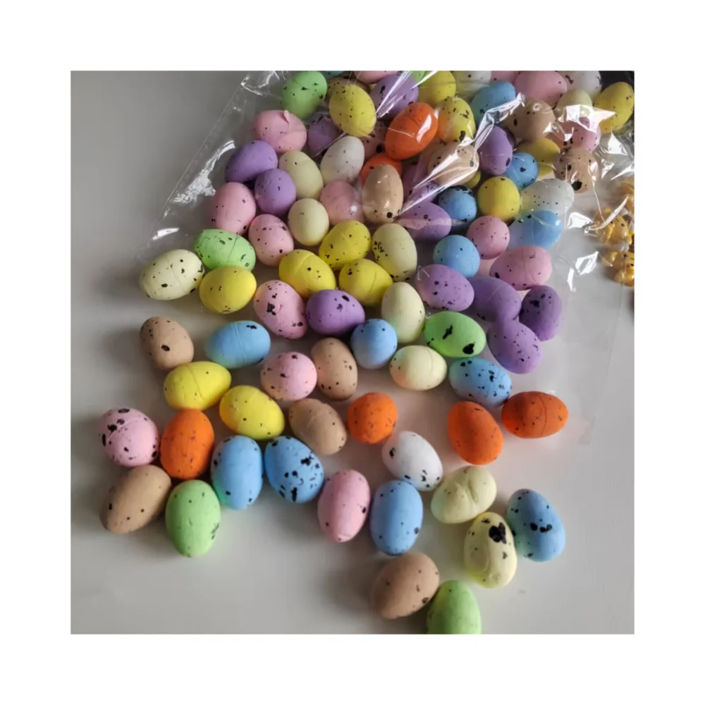 Foam Easter Eggs Happy Easter Decorations Painted Bird Pigeon Eggs DIY Craft Kids Gift Favor Home Decor Easter Party