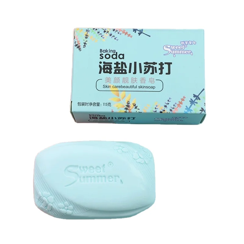 Private brand Baking soda Sea Salt Body Wash Cleansing Moisturizing whitening soap Face wash soap
