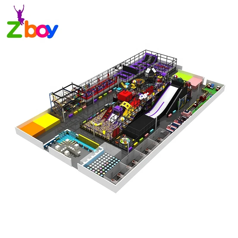 Hot Sale 7x4x5 Kids Indoor Sports Training Equipment Ninja Warrior Obstacles Courses