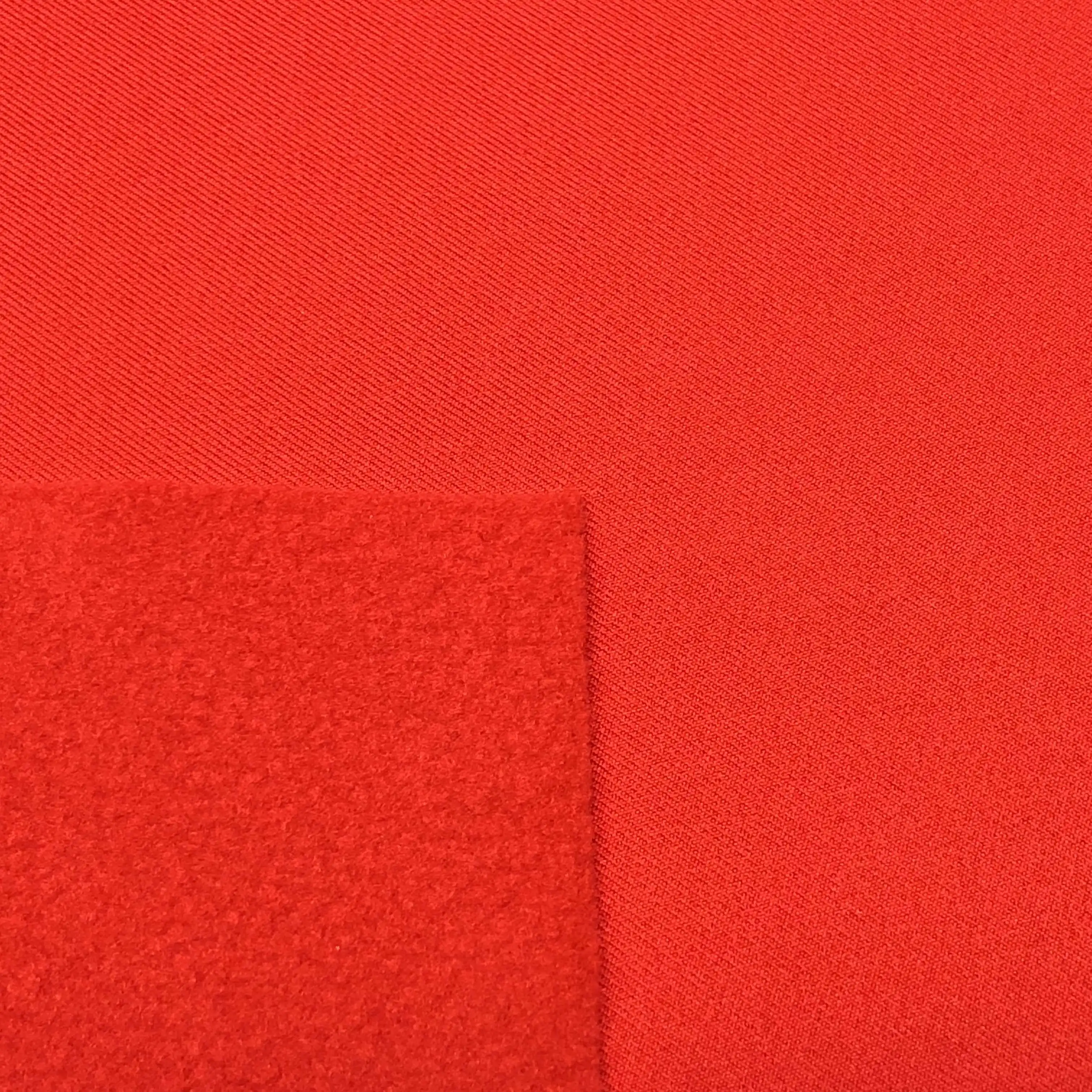 2023 High Quality New Design Pinwang polyester woven twill stretch bonding with TPU film and polar fleece 310gsm 147cm fabrics