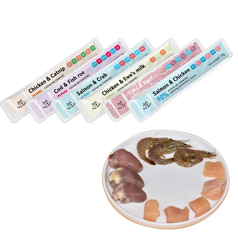 wholesale price best wet food for kittens Multiple flavors of nutritious cat strips High protein nutrition