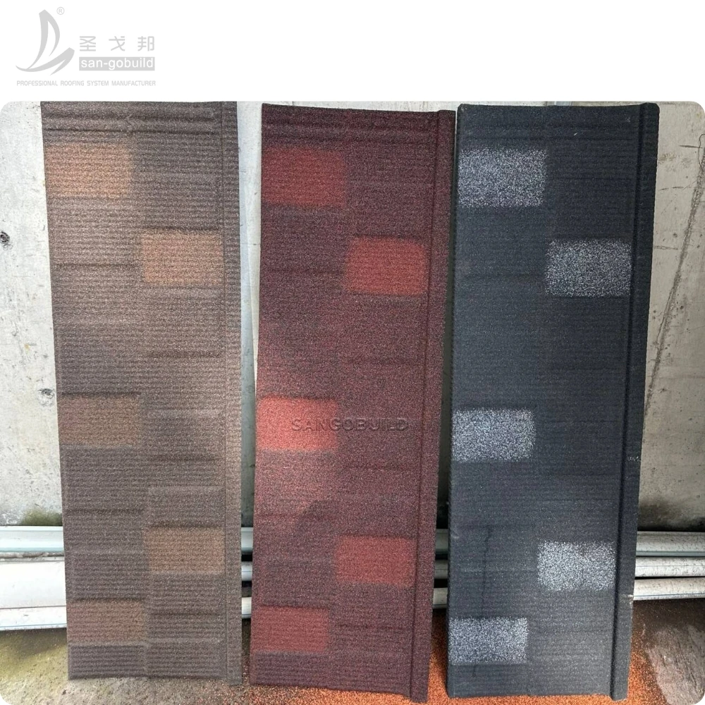 Blue Roof Tiles Aluminium Zinc Stone Coated Roofing Sheet Stone Coated Metal Roofing Sheet