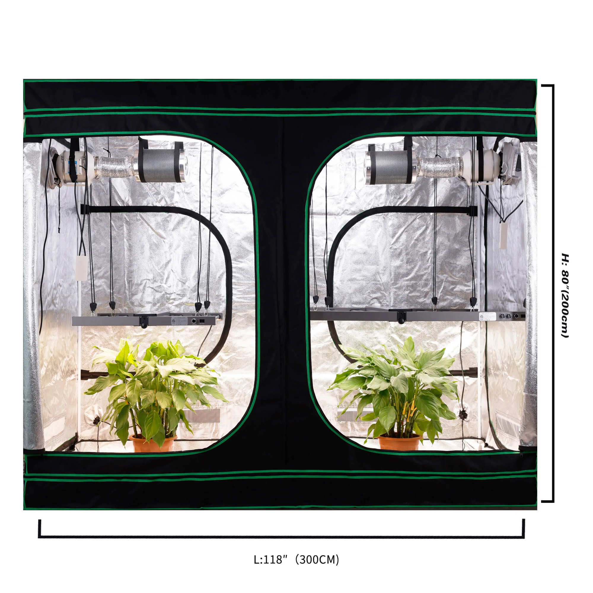 2022 Hot Sale Grow Plant Greenhouse Tent 120 *120* 200 Cm Functional Mylar Grow Box