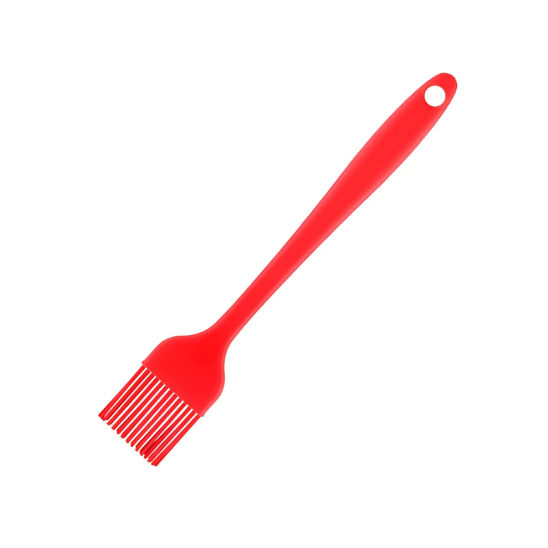Small Scraper Red/Green/Pink/Blue Factory wholesales baking tool oil  for kitchen cooking tool silicone brush for barbecue