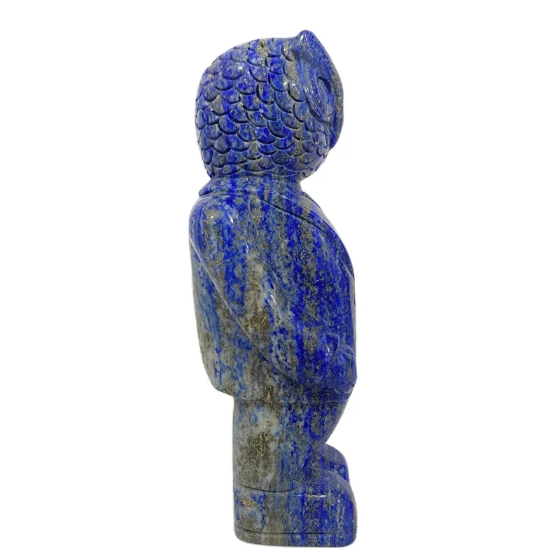 
Fashion Hot Sale Popular High Quality Beautiful Natural Carving Crafts Lapis Lazuli Owl Men As Gifts LSY 
