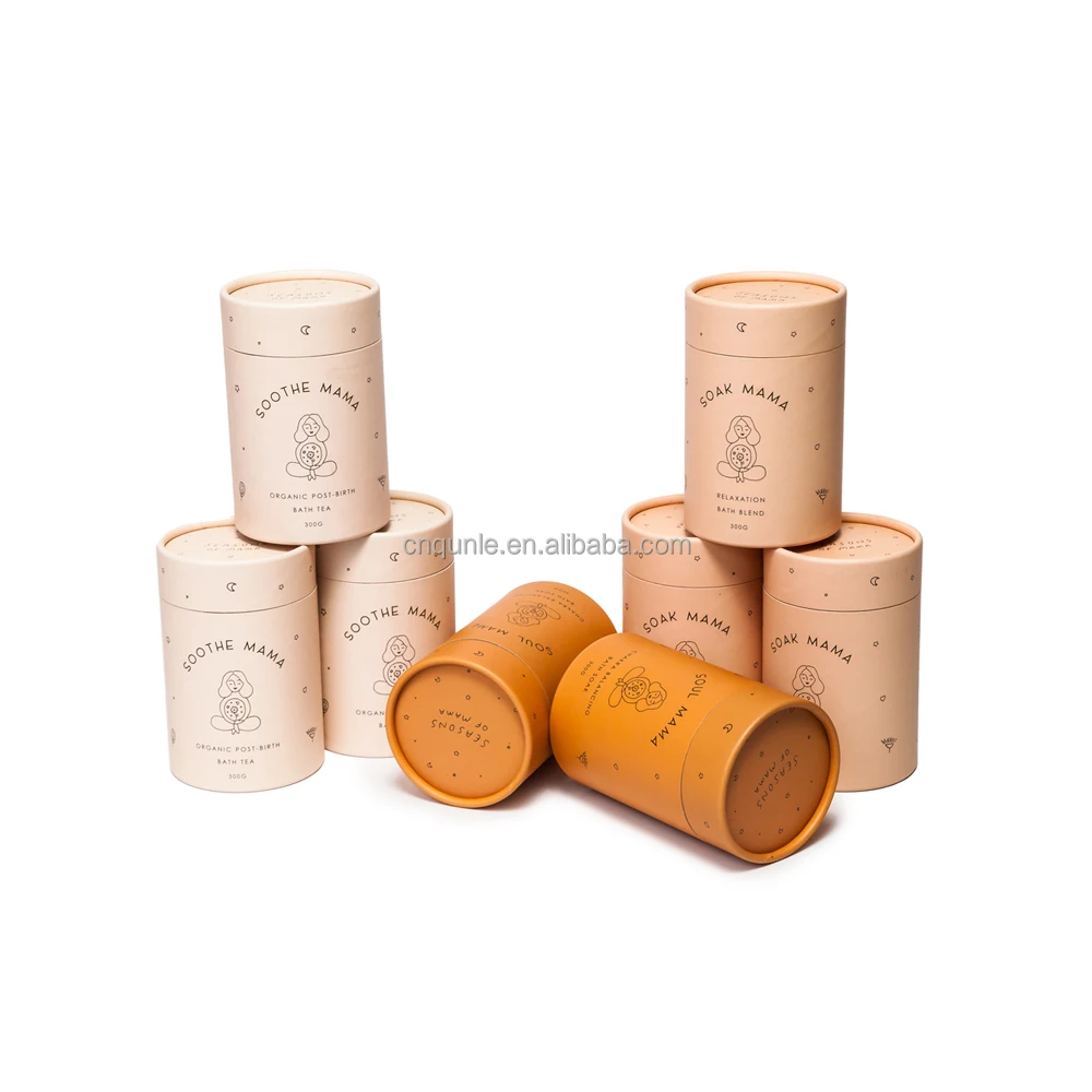 aluminum foil lined paper tube packaging food grade for supplements supplement packaging container