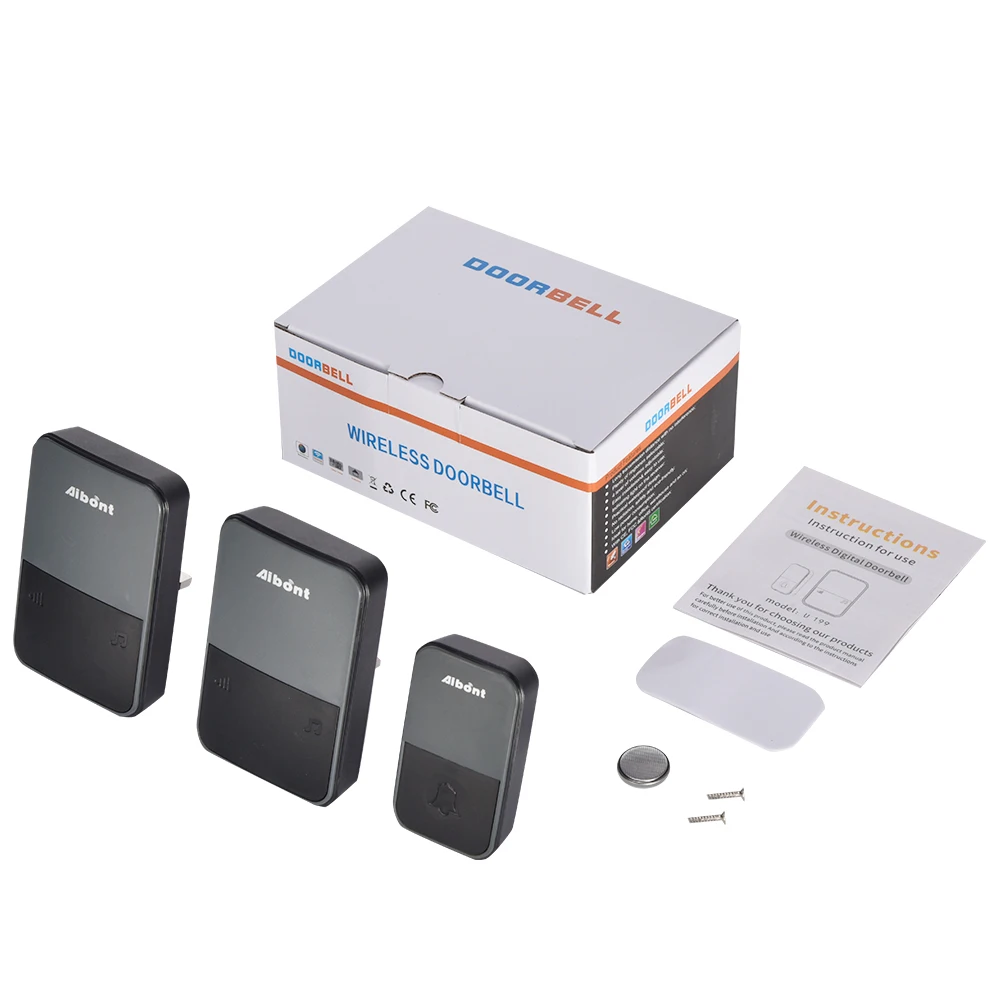 Led Wireless Doorbell Waterproof Door Bell Outdoor Smart Door Bell Home Security Smart Doorbells