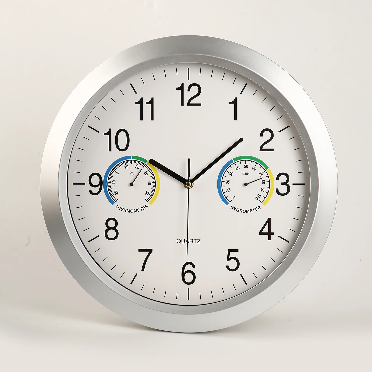 Thermometer & Hygrometer Weather Station Wall Clock for Home Decoration