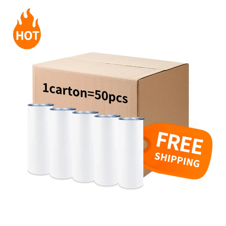 USA warehouse usa vendors free shipping stainless steel double wall white blanks 20 oz sublimation tumbler