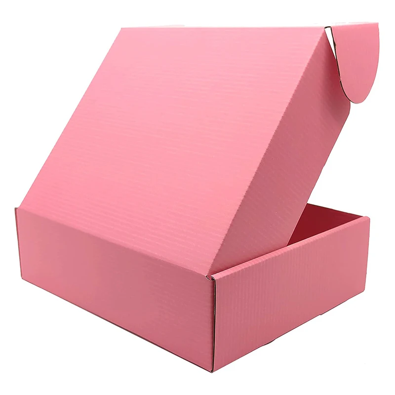 Free Sample Shipping Products A5 Box Uv Printing Pr Gift Pink Color Mailer Cardboard Packaging Boxes for Small Business Supplier