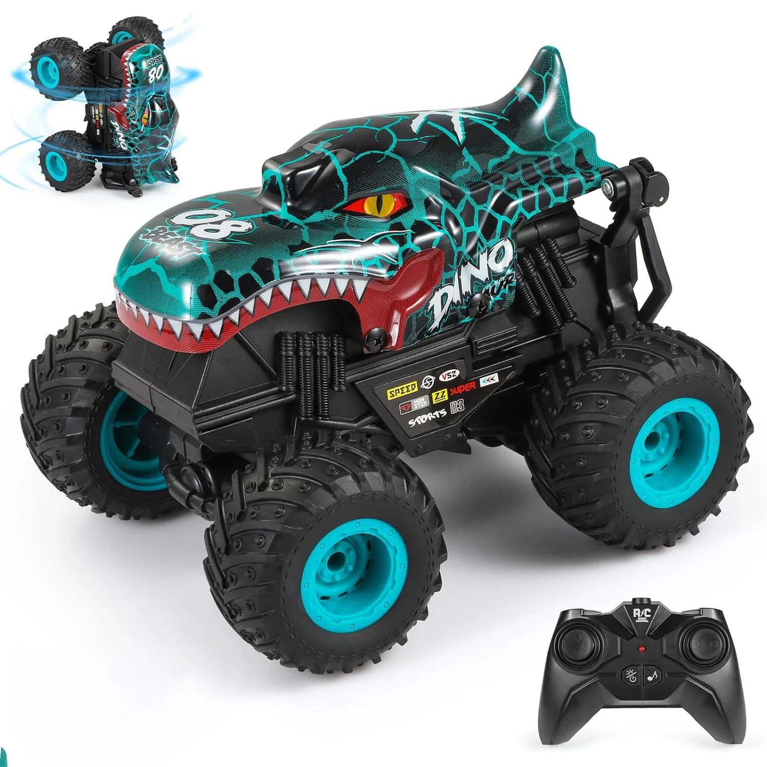 2.4GHz RC Dinosaur Stunt Car Drift Remote Control Monster Truck RC Crawler Toys Car Indoor Outdoor Boys Kids Adults Toys