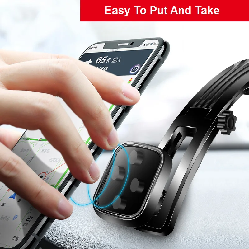 Guide rail magnetic car phone holder universal vehicle dashboard adhesive bracket