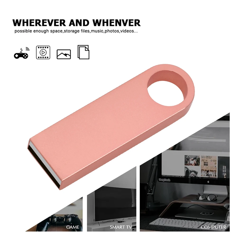 Wholesale USB flash drives USB 2.0 32GB 16GB 8GB 4GB 2GB Metal USB Flash Drive Sticks