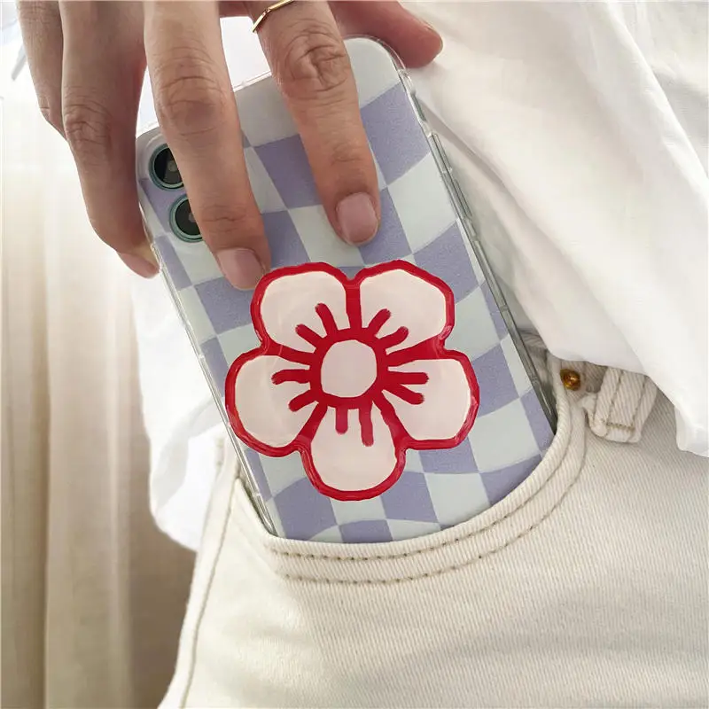 Creative Cartoon Acrylic Mobile Phone Holder Popular Phone Grip With Professional Production Customized  Phone Sockets Stand