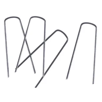 Peg Land scape Fence Lawn Weed Mat Turf Nails Garden Staples Anti rust Tent Pegs U Shaped