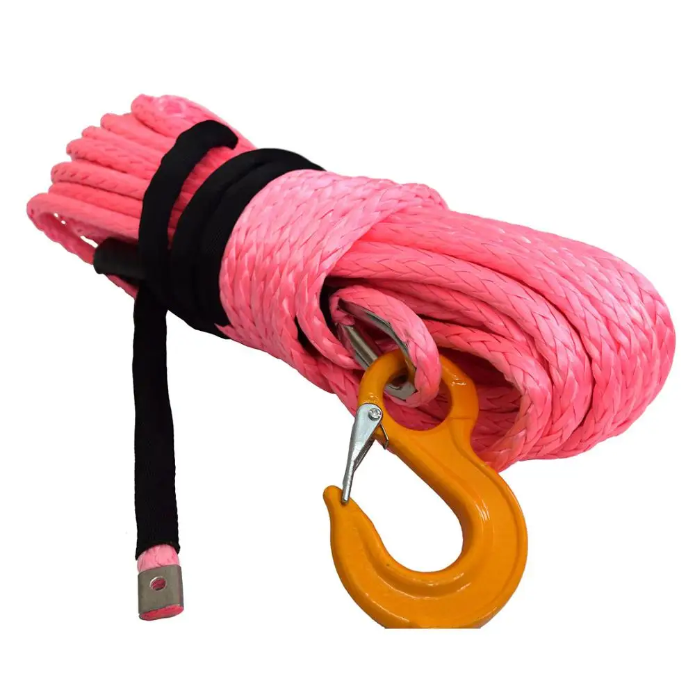 Monster4WD 100 ft 1/2 inch Long Winch Rope Winch Cable Rope With Hook And Lug