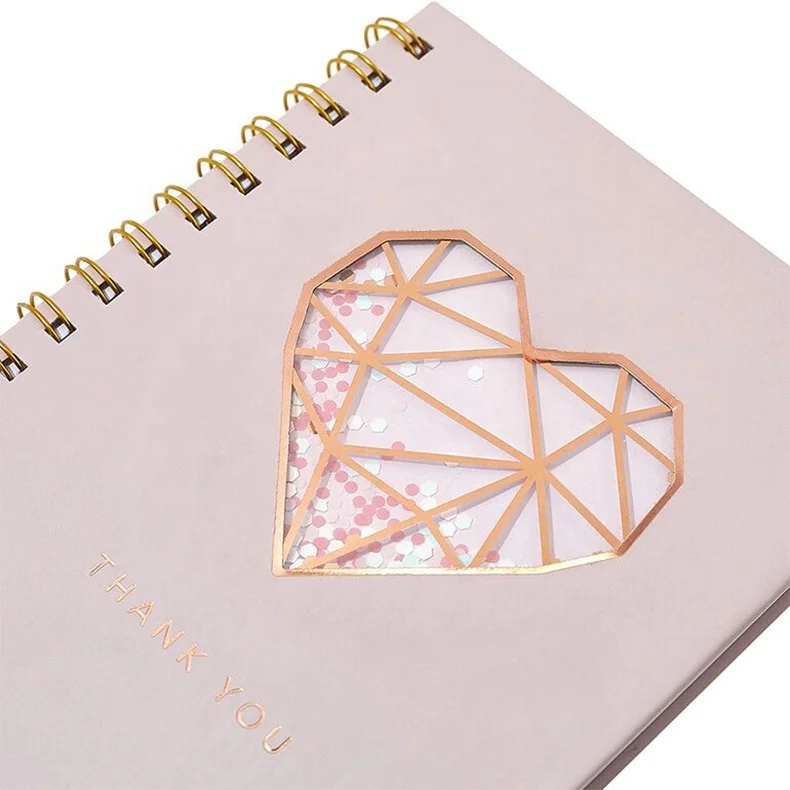 
Cheap Custom Logo Pink Cover Spiral Pocket Notebook 
