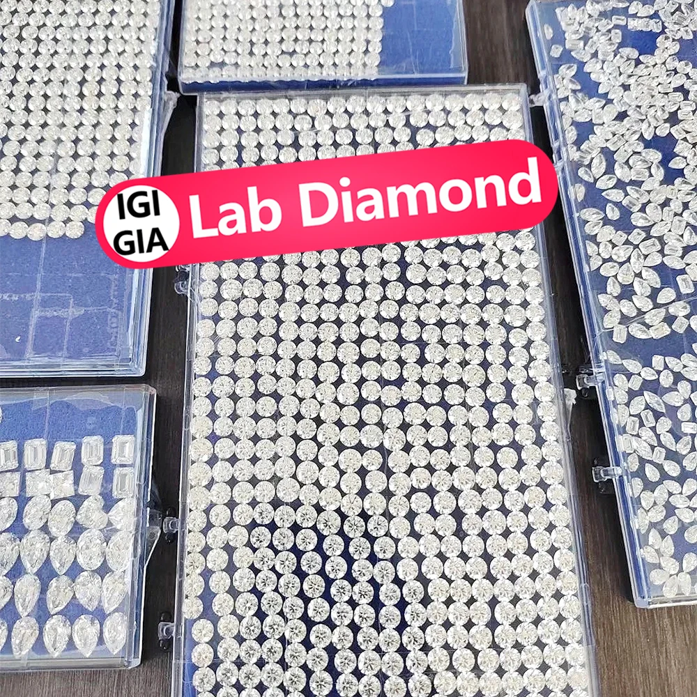 High Quality Lab Grown Diamond IGI GIA CVD Diamond D VS1 3EX Cut Lab Created Loose Synthetic Diamonds