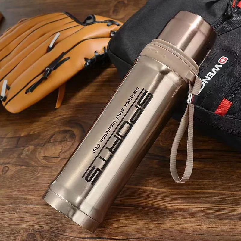 New Design Portable Bullet Shape Water Bottle Double Wall Vacuum Flask Portable Insulated Stainless Steel Sports Water Bottle