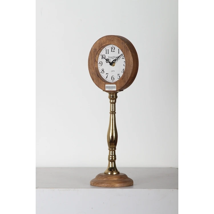 Factory Price Original Home Decor desktop stand Clocks Quartz Clock round Table Clock