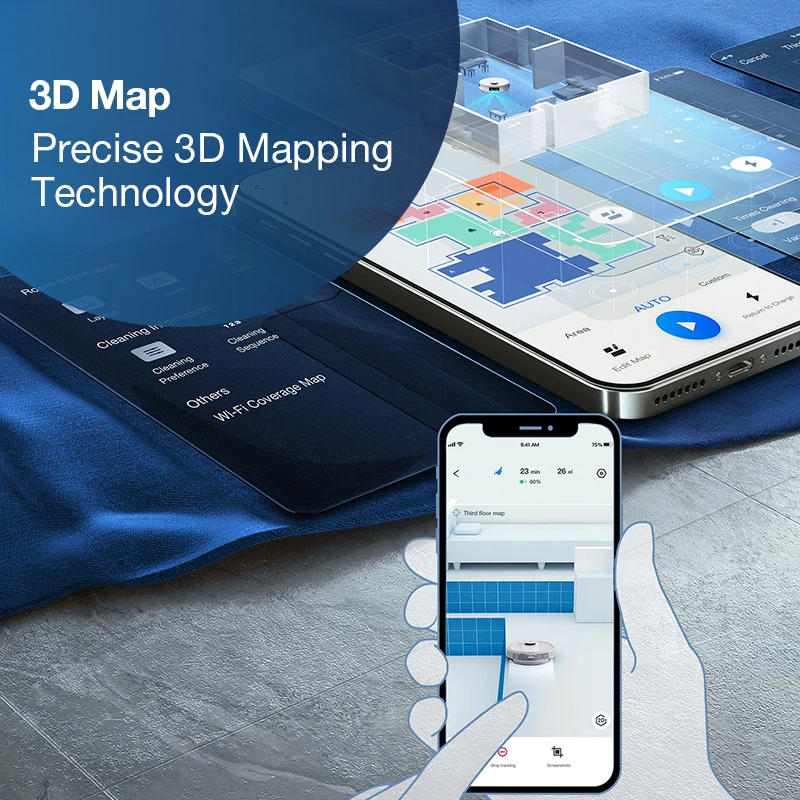ECOVACS DEEBOT T9+ Clean Robot Floor Mopping And Vacuuming Smart Obstacle Avoidance Robot Vacuum Cleaner With Auto-Empty Station