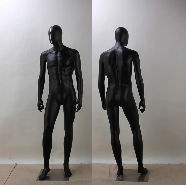  Window Display Fiberglass Mannequin Muscular Black Male Female Egg