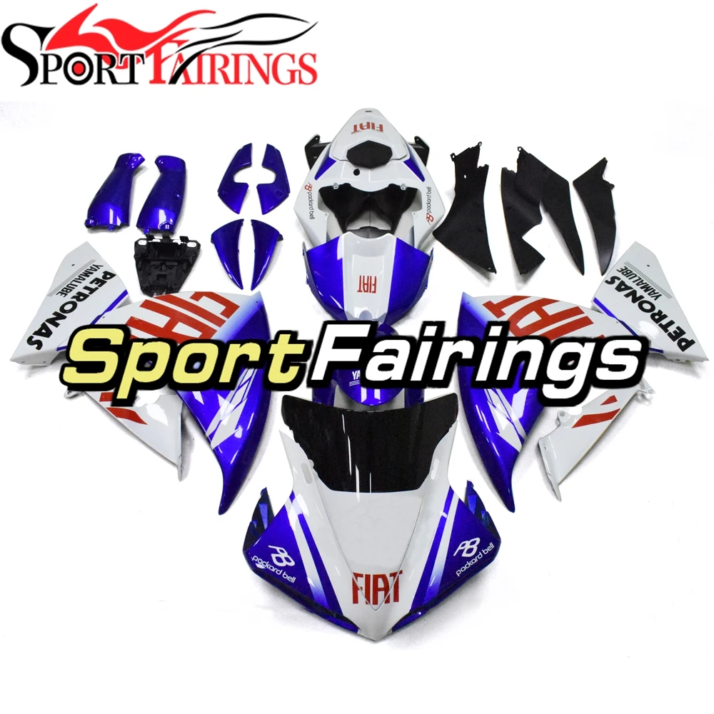 YAMAHABLUE White Blue Sportbike Fairing New Bodywork Kit for Yamaha YZF1000 R1 2009 2010 2011 R1 09 10 11 ABS Injection Cowlings
