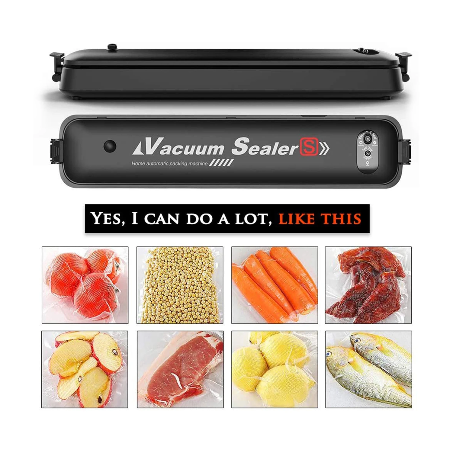 One-Touch Automatic Food Sealer with External Vacuum System for All Saving needs Powerful Vacuum Sealing Machine