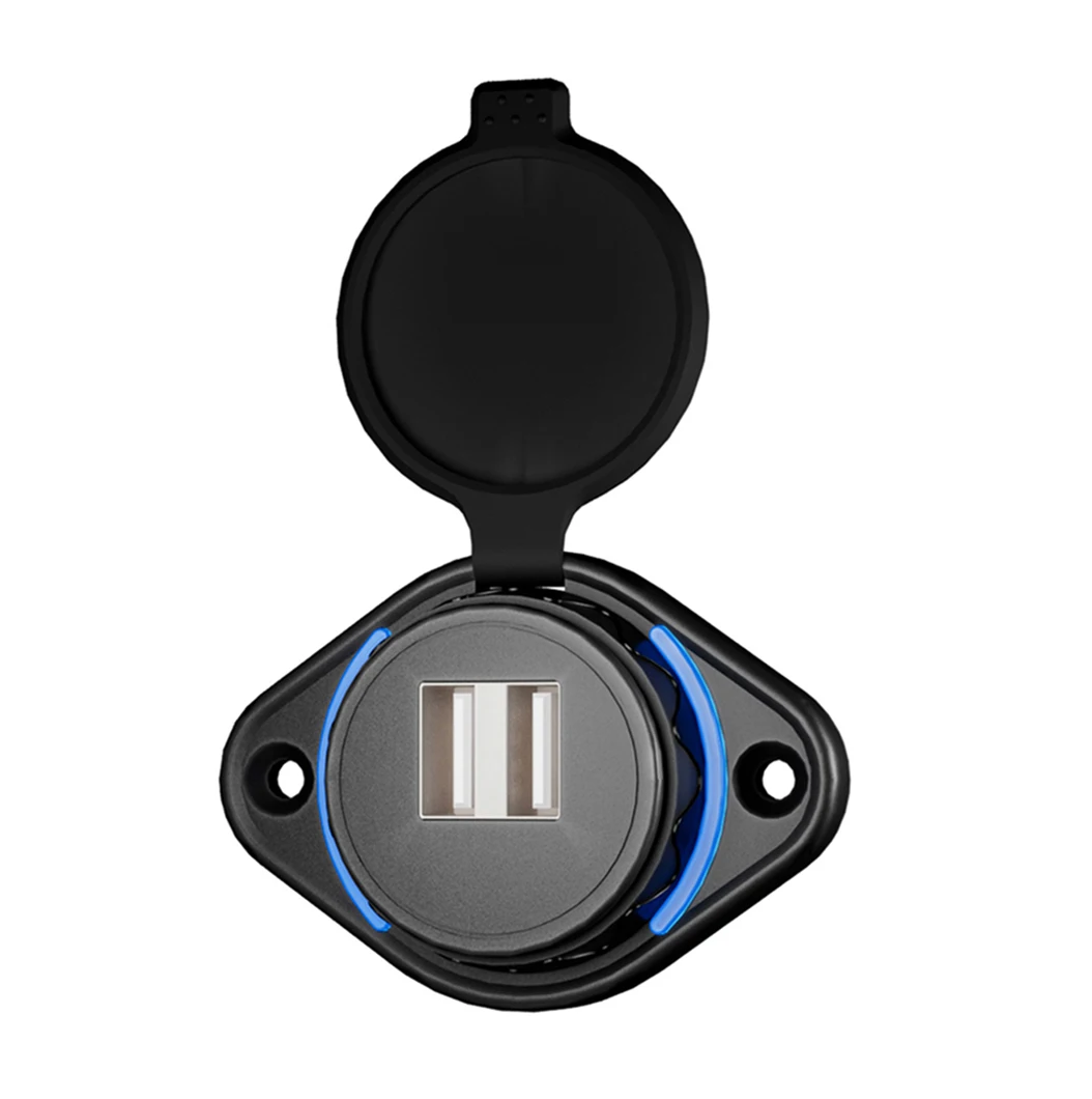 Car Refitted Flat Mount Dc 12V 24V Socket Power Outlet 3.1SA Marine Motorbike Car Bus Seat Usb Charging For Car Bus