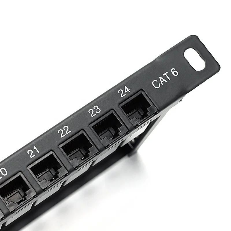 New Type Cat6 RJ45 UTP Inline-coupler Keystone Jack 24port Patch Panel