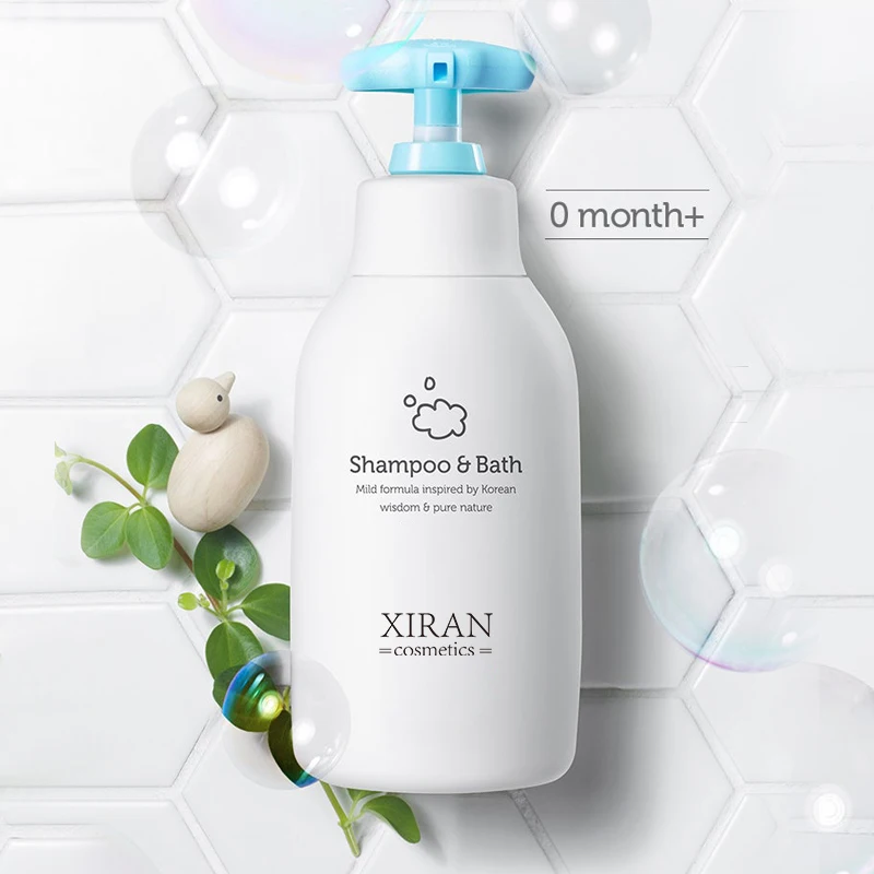 Сделать свой собственный лейбл корейского стиля, 2 в 1, естественно, мягкий subacid формула ванны тела и детский шампунь для детей от 0 до 24 месяцев