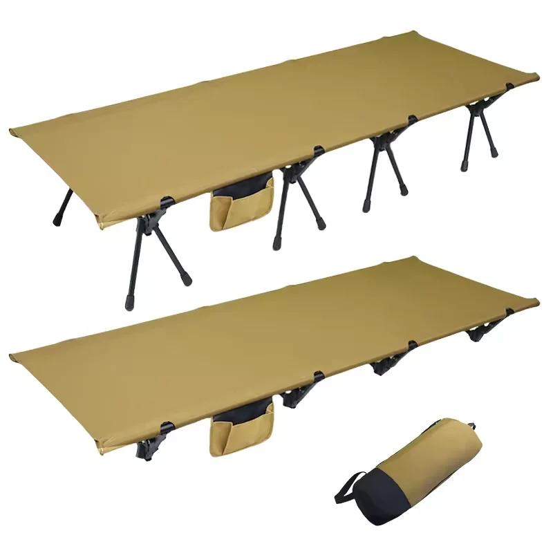 Ultralight Folding Tent Camping Cot Bed, Portable Folding Single Bed for Outdoor Travel, Base Camp, Hiking, Mountaineering