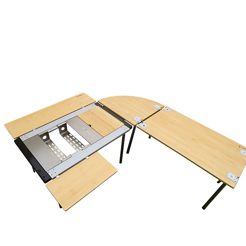 Outdoor Camping Portable Folding Net Barbecue Table Multifunctional Combination Picnic Table