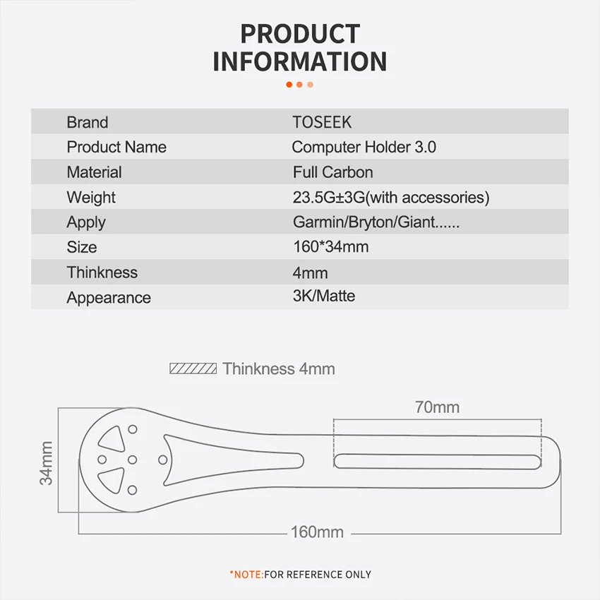 TOSEEK Bicycle Computer Holder Stopwatch Mount Garmin Gopro Bryton Wahoo Bicycle Stand Carbon Gps Bike Support Bike Accessories