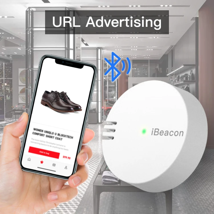Bluetooth Temperature and Humidity Beacon BLE5.2 Beacon Tracking Tag Long Distance ibeacon