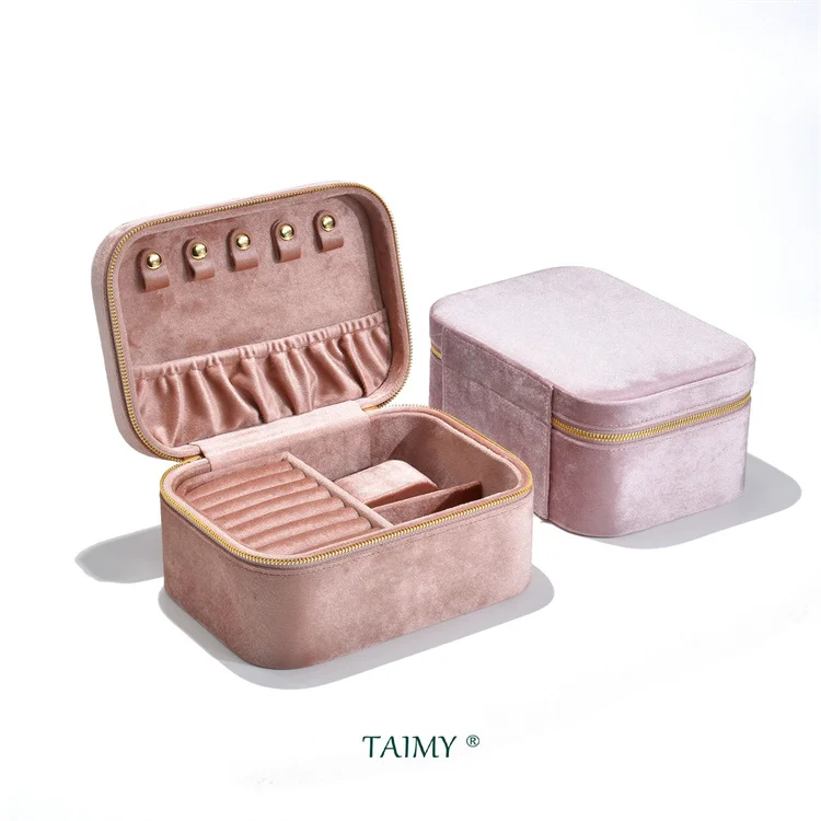 Wholesale High Quality Velvet Jewelry Storage Box Custom Logo Large Capacity Jewelry Packaging Box For Jewelry And Watch Storage