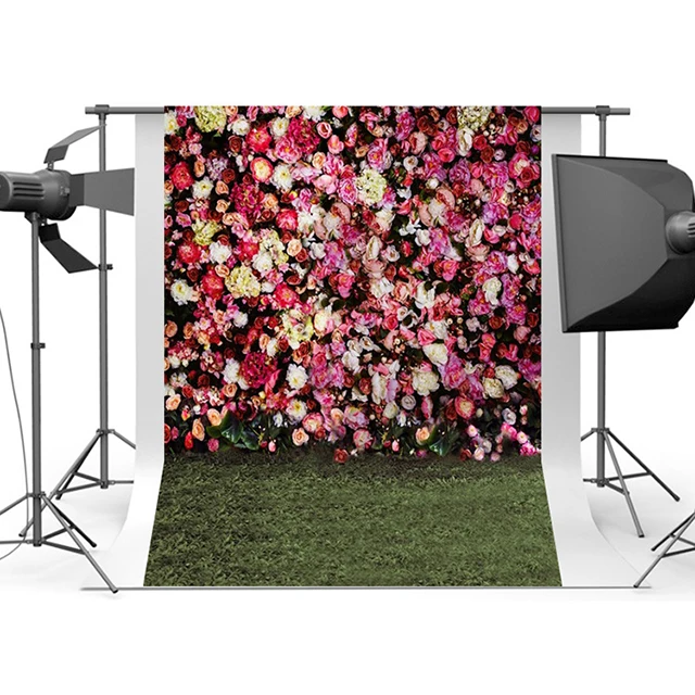 
Studio Photography 3D Rose Floral Backdrop Rose Party Decoration Wedding Flower Wall Background 