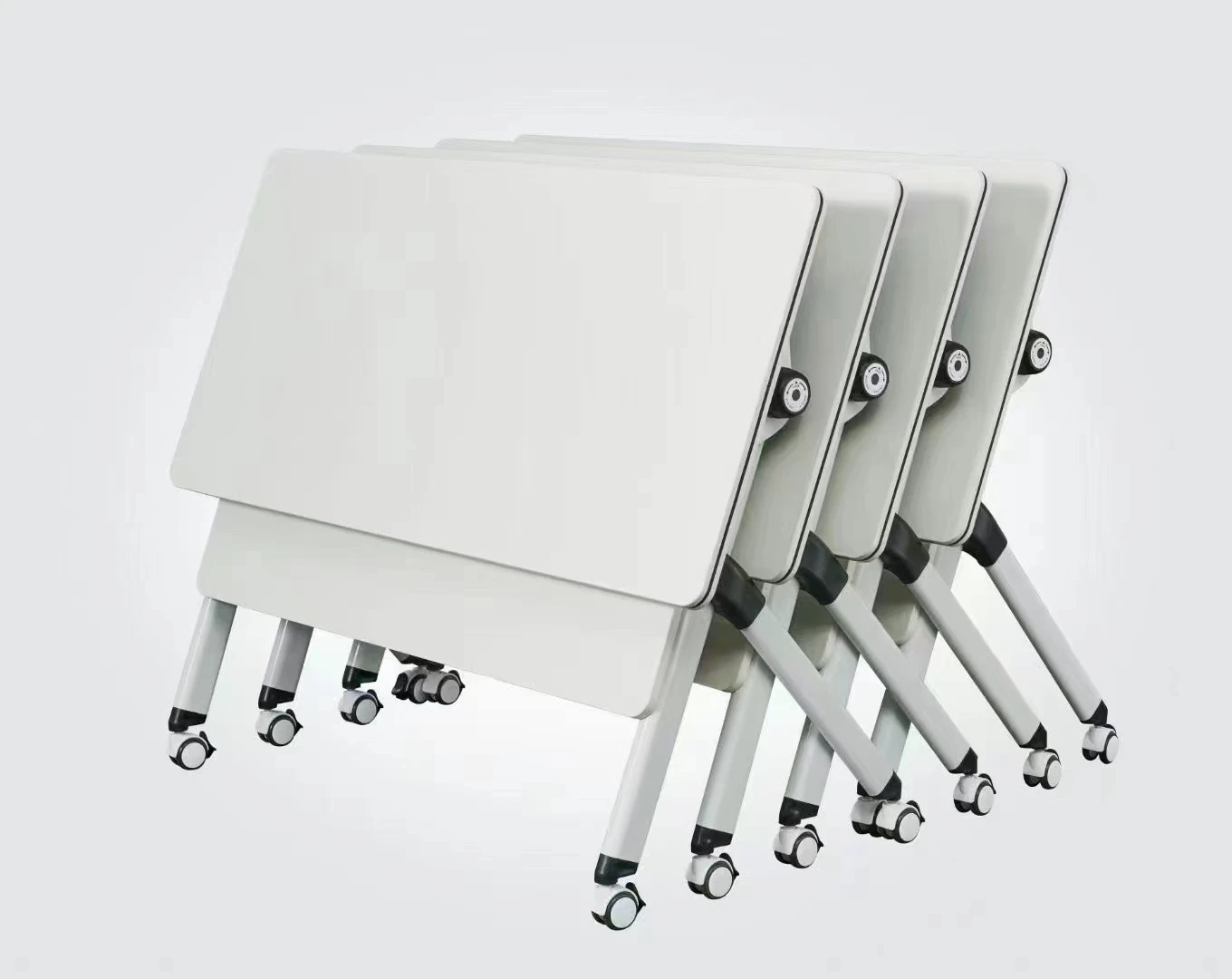 folding desk with wheels Office meeting Training folding study table