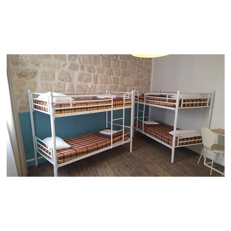 Modern  strong Wholesale Metal Beds  double bunk bed Student Dormitory Hotel  metal bed