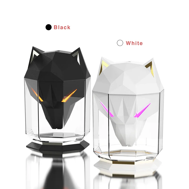 New Design Household War Wolf Air Humidifier Transparent Water Tank Ultrasonic Cool Mist Desktop Diffuser for Office