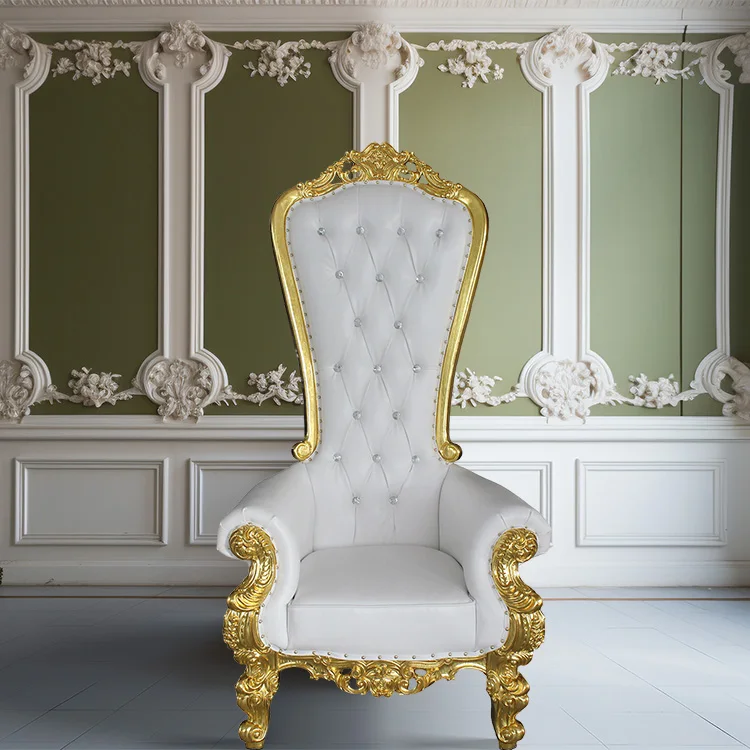 Competitive Price Professional Gold Throne Chairs Royal Luxury Wedding Chair For GroomDinner Restaurant Hotel Chair
