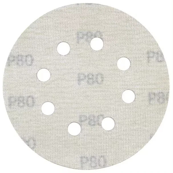 Multi-Holes Yellow Ceramic Film Hook and Loop Sanding Disc