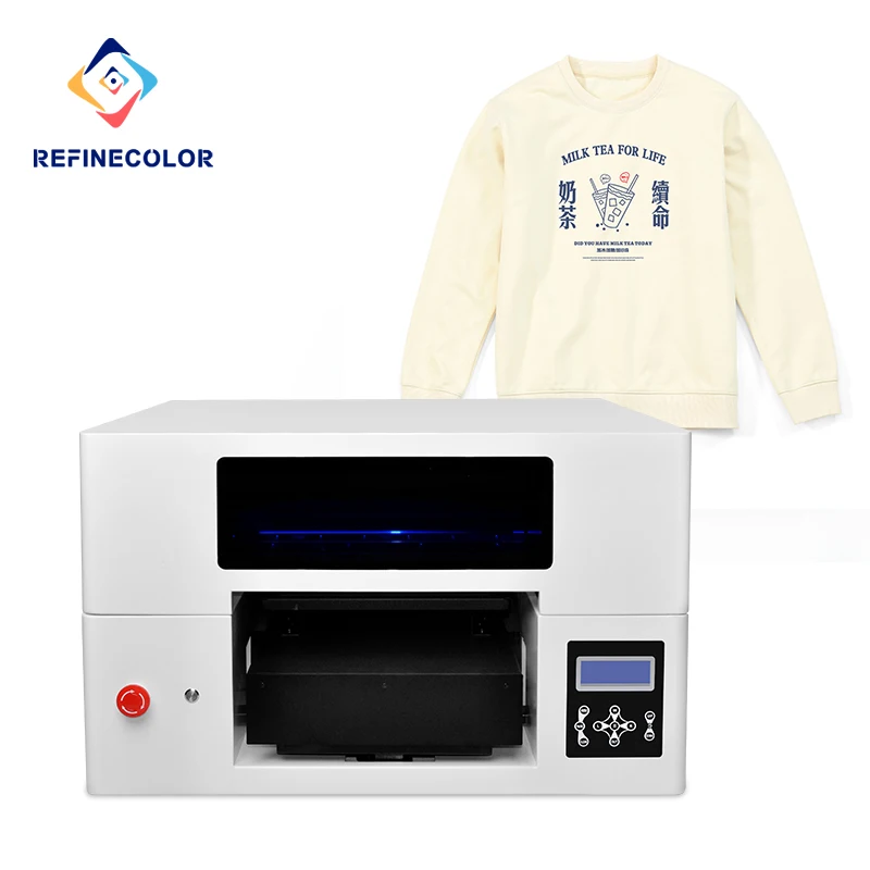 Refinecolor DTF Printer Factory Direct To Garment Printer Cheap R1390 6Colors A3 Dtg T Shirt Printer Tshirt Printing Machine