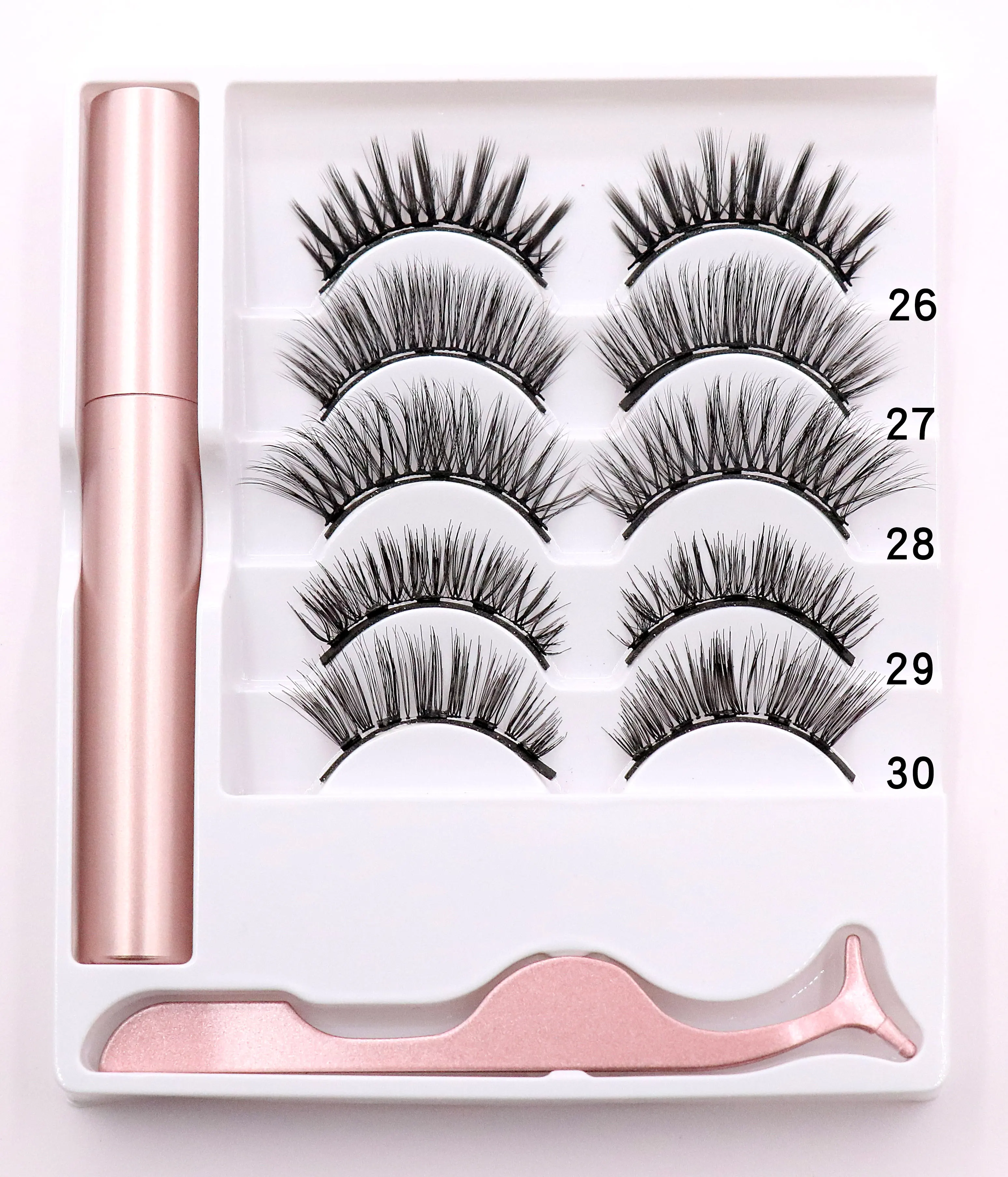 3d False Mink Eyelashes Magnetic Eyeliner Lashes Liguid Eyeliner
