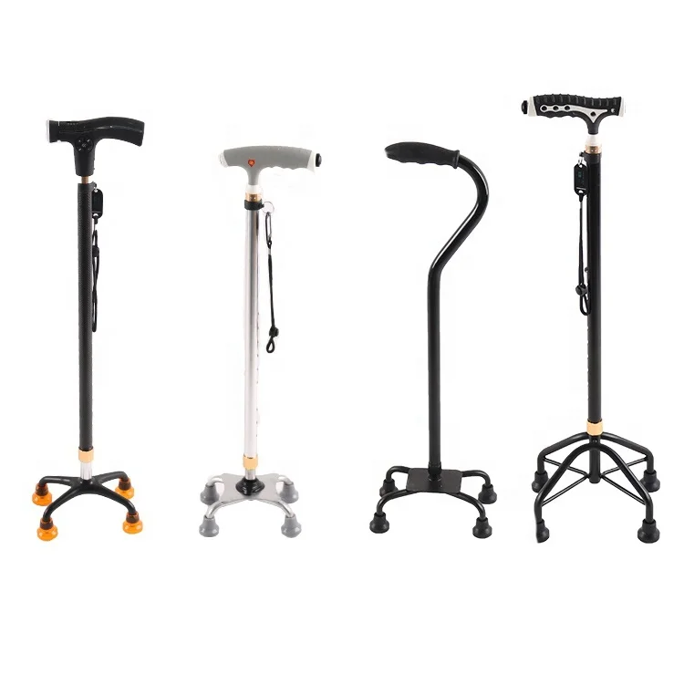 Aluminum adjustable walking portable elderly disabled medical arm walking cane  with led light