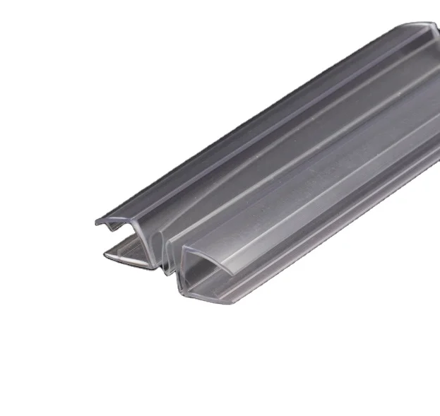 Glass Door Translucent Rubber clear pvc Shower  Seal Strip Dust Waterproof Shower Door Window Weather sealing strip