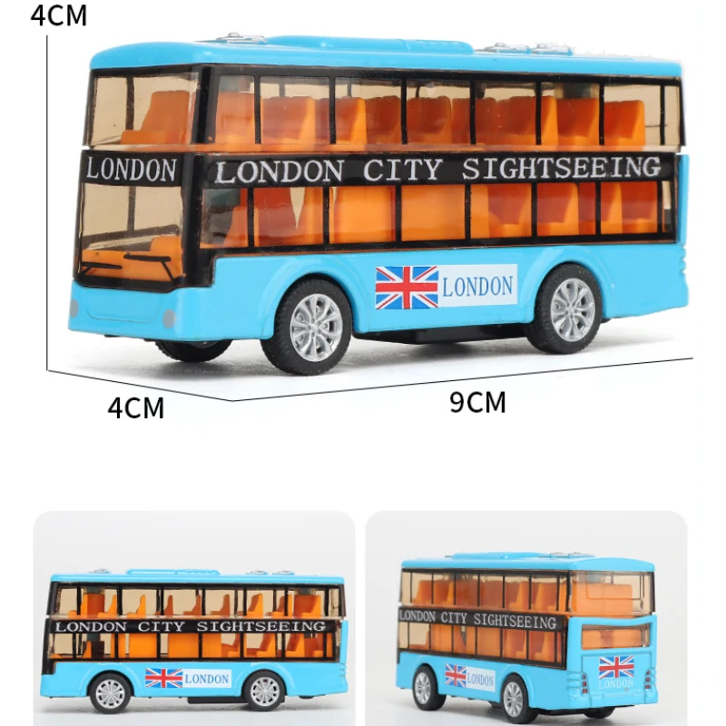 2021 Diecast Toy Vehicles New 4 Colors  Pull Back Diecast Min Alloy Toys City Bus Kids Diecast Toy Vehicles